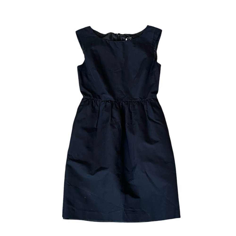 J. Crew Sleeveless Classic Black Zip Back Dress Size 2